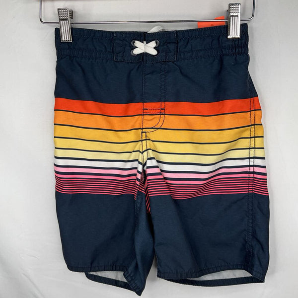 Size 8: Old Navy Navy/Colorful Striped Swim Shorts